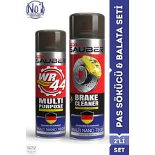 PROSAÜBER 2'li Set Pas Sökücü ve Fren Balata Temizleyici 360 Sprey Oto Bakım Yağ Kir Pas Giderici Profesyonel