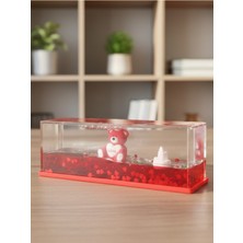 Dörtel Tedarik Kalp Tasarımlı Batmayan Sulu Figür Hediyelik Biblo Sevgililer Günü Hediyesi