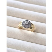 Diva Viva - Aura Antique "octagon Shield" Mühür Yüzük (KOD-435)