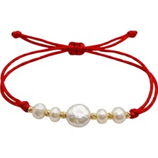 Birinci Kırmızı Doğal Inci Şans Bilekliği