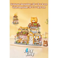 Vagonlife Loz Street Mini Serisi Kedi Temalı Dükkan 917 Parça Oyuncak Blok Yapım Seti  FFLZ-1377