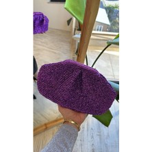 BeeYouStudio Mor El Örgüsü Portföy Çanta