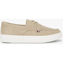 Tommy Hilfiger Casual Suede Stıtch Toe Hybrıd Erkek Bej Günlük Ayakkabı - FM0FM05707