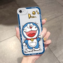 HONTINGA iPhone 7/8/se 2020 2022 ile Uyumlu Kılıfı Şeffaf Kamera Korumali Doraemon Desen Airbag Yumuşak Silikon Telefon Kılıfı K5-0184