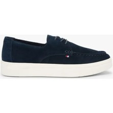 Tommy Hilfiger Casual Suede Stıtch Toe Hybrıd Erkek Mavi Günlük Ayakkabı - FM0FM05707