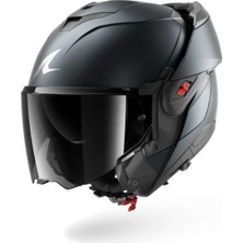 Shark Oxo Dark Shadow Mat Çene Açılır Kask B16