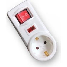 Özbience 3500W Akım Korumalı Topraklı Priz, Anahtar, Beyaz, Güvenli ve Dayanıklı