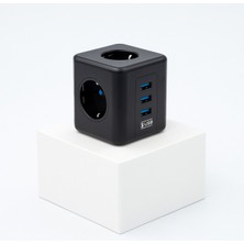 Özbience 3'lü Isıya Dayanıklı Duvar Tipi Priz Seti, USB Dahil, Akım Koruma
