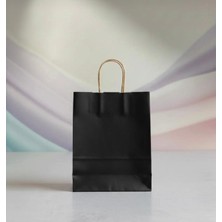 Aybaş Kağıtçılık 1.kalite 18X24 cm (5 Adet) Siyah Renkli Kraft Kağıt Çanta, Hediye Poşeti, Hediye Paketi, Kraft Çanta