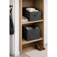 HomyJRs Homyjr’s 2’li Dikdörtgen Kapaksız Organizer Seti (Dolap Içi & Raf Düzenleyici) - Siyah