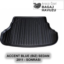 Elorcar Hyundaı Accent Blue (Bız) Sedan 2011 - Sonrası 3D Bagaj Havuzu