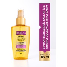 Bioblas Onarıcı Dolgunlaştırıcı Saç Bakım Yağı 100 ml Yıpranmış Saçlar için Keratin ve Kolajen İçerir