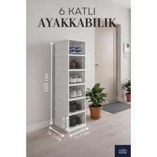 Dükkanönü 6 Katlı Modüler Ayakkabılık Lüks Ayakkabı Kutusu Seti Dolabı Katlanır Istiflenebili