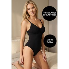 Alexander Hud Ayarlanabilir Askılı Çıtçıtlı Beden Sıkılaştırıcı Toparlayıcı Ince Siyah Renk Kadın Zıbın Korse Body