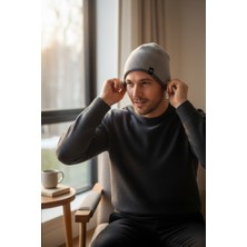Bite Nose Unisex Içi Polar Kulak Ense Koruyuculu Rüzgar Geçirmez Termal Örme Bere