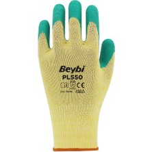 Beybi PL550 Polyester Örme Lateks Yeşil Iş Eldiveni