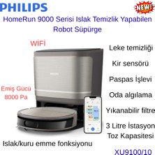 Phılıps  Homerun 9000 Serisi Islak Temizlik Yapabilen Robot Süpürge + Philips 2600 W Buharlı Ütü Hediye