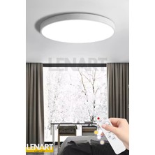 Normadia Modern Yuvarlak Tavan Avizesi, Renkli LED Aydınlatma ve Kumandalı Tasarım