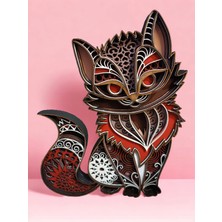 GHY Ahşap Dekoratif 3D Hayvan Figürlü Masa Süsü Biblo (Kedi)