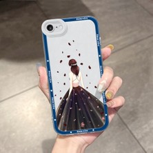 HONTINGA iPhone 7/8/se 2020 2022 ile Uyumlu Kılıfı Şeffaf Kamera Korumali Güzel Kadın Desen Airbag Yumuşak Silikon Telefon Kılıfı K5-0181