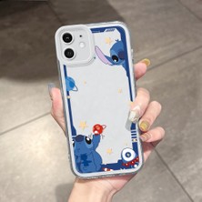 HONTINGA iPhone 12 ile Uyumlu Kılıfı Şeffaf Kamera Korumali Doraemon Desen Airbag Yumuşak Silikon Telefon Kılıfı K5-0153