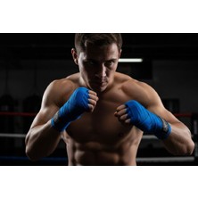 Limitless Fight Gear 5 Metre Mavi Likralı Boks Bandajı
