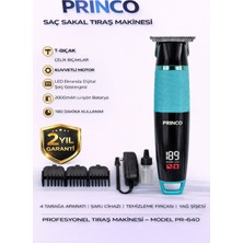 Princo Şarjlı Mavi Saç Sakal Tıraş Makinası PR-640