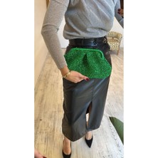 BeeYouStudio Yeşil El Örgüsü Portföy Çanta