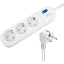 Özbience 3'lü Bakır Kablolu Güvenli Uzatma Prizi 1.5m