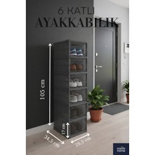 Dükkanönü 6 Katlı Modüler Ayakkabılık Lüks Ayakkabı Kutusu Seti Dolabı Katlanır Istiflenebili