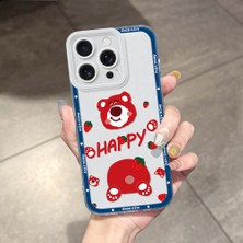HONTINGA iPhone 16 Pro ile Uyumlu Kılıfı Şeffaf Kamera Korumali Bear Desen Airbag Yumuşak Silikon Telefon Kılıfı K5-0182