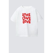 Monila Kız Çocuk Pamuklu Bisiklet Yaka Baskılı T-Shirt