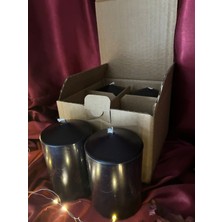 İzmir Candle Silindir 7*7cm Siyah 4lü Set(KİLİSE,ARINMA,DİNİ TÖREN,RİTÜEL,YOGA,EV DEKORASYON,ORGANİZASYON)-4'lü dekoratif mum seti silindir büyük boy uzun yanma-ev mumu
