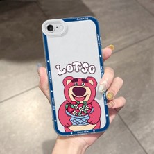HONTINGA iPhone 7/8/se 2020 2022 ile Uyumlu Kılıfı Şeffaf Kamera Korumali Bear Desen Airbag Yumuşak Silikon Telefon Kılıfı K5-0182