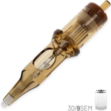 Kwadron 1009 SEMLT 9 SEMLT 0.30 mm Soft Edge Magnum Long Taper Kartuş Dövme İğnesi 20 Adet