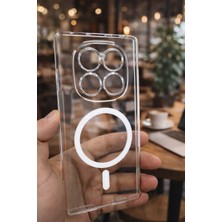 Alstrap Xiaomi Redmi Note 14 Pro 4g Kılıf Şeffaf Sararmaz Sert Kamera Korumalı Ultra Ince Magsafe Uyumlu Hard Case