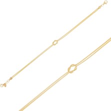 Hakan Mücevherat Düğümlü Dorikalı Model 14 Ayar Altın Bileklik