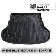 Elorcar Hyundaı Acent Blue Sedan 2011 - Sonrası 3D Bagaj Havuzu