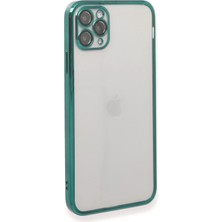 Marsilyan iPhone 11 Pro Kılıf Razer Lensli Silikon - Yeşil