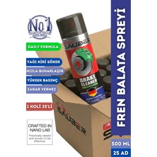 PROSAÜBER 25'li Fren Balata Temizleyici Sprey 500ML Daily - Hızlı Kuruyan Yağ & Kir Sökücü Güçlü Nano Formül