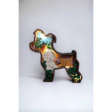 GHY Ahşap Dekoratif 3D Köpek Figürlü Masa Süsü Biblo