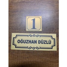 Outdoor One Kapı İsimliği Klasik Ev Dış Kapı İsimliği Çelik Kapı İsimliği Gold0022