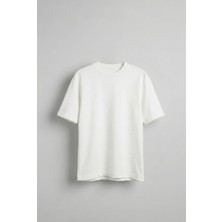 Abluka Online Erkek Oversize Premium Kumaş Gramajlı Basic T-Shirt Beyaz
