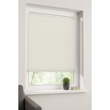 NetworkAvm Beyaz Plise Katlanır Cam Balkon Perdesi - Ofis Perdesi - Mutfak Perdesi - Salon Perdesi