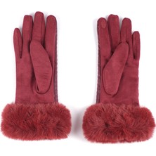 Faik Sönmez Pu Deri Bileği Kürklü Eldiven W26ELD005