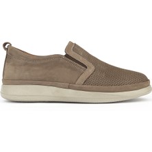 Ziya, Erkek Hakiki Deri Konfor Ayakkabı 1611002Z26092 Vizon