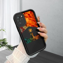 HONTINGA Xiaomi Redmi Note 10S ile Uyumlu Kılıfı Düşüme Önleyici Basitlik Anti Düşme Kamera Korumali Marlboro Desen Yumuşak Silikon Telefon Kılıfı Kadın ve Erkek Için Uygundur K2-0210