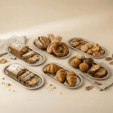 Sarkap Home 6'lı Silver Oval Sunumluk Metal Servis Tepsisi