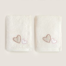 Chakra Fundo Havlu Seti 50X90 cm Ekru