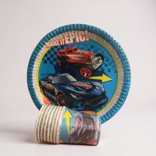 Cadde Süs Hot Wheels Tabak Bardak 8'li Set